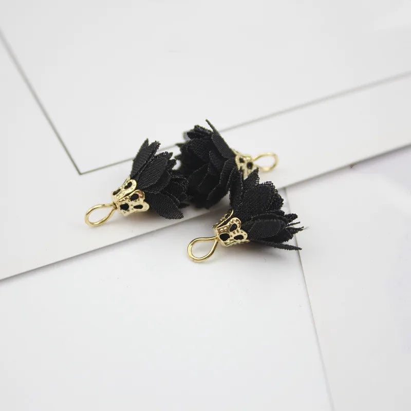 Flower Tassel Earrings Charms DIY Earrings Pendant Accessories