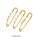 10/20pcs Metal Pin Fastener 3 Holes for DIY Brooch Jewelry Craft Making