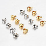 10-20pcs Metal Crimp End Beads Button Clasps DIY Jewelry Making Findings