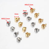 10-20pcs Metal Crimp End Beads Button Clasps DIY Jewelry Making Findings