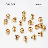 10-20pcs Metal Crimp End Beads Button Clasps DIY Jewelry Making Findings