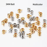10-20pcs Metal Crimp End Beads Button Clasps DIY Jewelry Making Findings