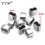 10/20pcs Double Hole Beads Round Leather Bracelet DIY Jewelry Making