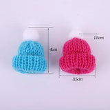 Mini Christmas Knitted Hats DIY Crafts Supplies Kids Headwear Accessories