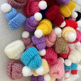 Mini Christmas Knitted Hats DIY Crafts Supplies Kids Headwear Accessories