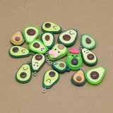 Avocado Resin Charms Couple Fruit Pendant - DIY Earring Keychain Making