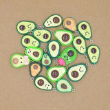 Avocado Resin Charms Couple Fruit Pendant - DIY Earring Keychain Making