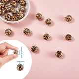 10-20pcs Natural Wooden Beads Leopard Print Plaid for Macrame Bracelets DIY