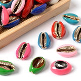 Natural Mother of Pearl Shell Enamel Beads For DIY Bracelet