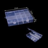 Transparent Plastic Storage Jewelry Box for Earrings Beads