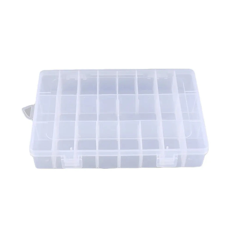24-Compartment Portable Tool Box Jewelry Storage Container