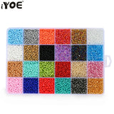 Mini Glass Seed Beads Kit Crystal Spacer Beads Box Set for Jewelry Making