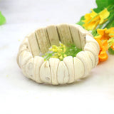 10-24mm 8-27mm Turquoise Howlite Stone Bracelet Elastic Hand Jewelry