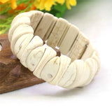 10-24mm 8-27mm Turquoise Howlite Stone Bracelet Elastic Hand Jewelry