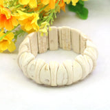10-24mm 8-27mm Turquoise Howlite Stone Bracelet Elastic Hand Jewelry