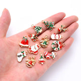 10-25mm Mixed 38 Christmas Earrings Bracelet Pendant Santa Bell Pendant