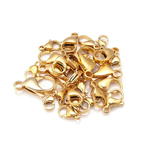 10-25pcs Plated Stainless Steel Lobster Clasp Claw Clasps DIY Jewelry Making