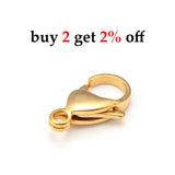 10-25pcs Plated Stainless Steel Lobster Clasp Claw Clasps DIY Jewelry Making