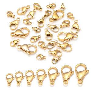 10-25pcs Plated Stainless Steel Lobster Clasp Claw Clasps DIY Jewelry Making