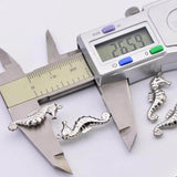 27mm Sea Horse Hollow Charms Silver DIY Jewelry Findings