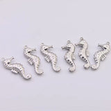 27mm Sea Horse Hollow Charms Silver DIY Jewelry Findings
