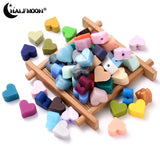 Heart Silicone Beads 14mm Baby Teething Jewelry Making Bracelet