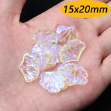 Leaf Flower Glass Crystal Spacer Beads for DIY Bracelet Necklace