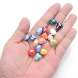 12mm Heart Ceramic Beads Glazed Porcelain Jewelry Making DIY Earrings Necklace