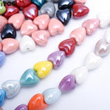 12mm Heart Ceramic Beads Glazed Porcelain Jewelry Making DIY Earrings Necklace