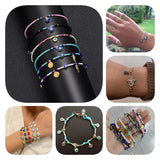 Metal Evil Eye Beads Charms Multicolor Enamel Pendant DIY Jewelry Supplies