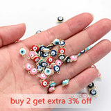 Metal Evil Eye Beads Charms Multicolor Enamel Pendant DIY Jewelry Supplies