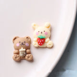 Animal Flowers Bowknot Resin Hairpin Earrings DIY Crafts Materials