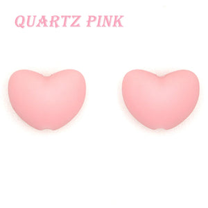 Heart Silicone Beads Teether Chewable BPA Newborn Nursing Baby Pearl