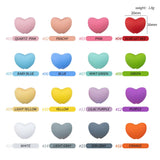 Heart Silicone Beads Teether Chewable BPA Newborn Nursing Baby Pearl