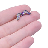 Rainbow Angel Wings Spacer Beads Charms For Jewelry Making DIY Keychain