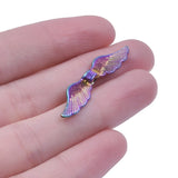 Rainbow Angel Wings Spacer Beads Charms For Jewelry Making DIY Keychain