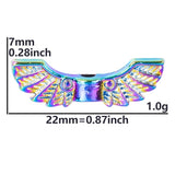 Rainbow Angel Wings Spacer Beads Charms For Jewelry Making DIY Keychain