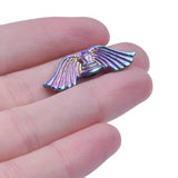 Rainbow Angel Wings Spacer Beads Charms For Jewelry Making DIY Keychain