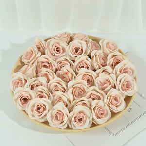 10/30Pcs Mini Rose Artificial Flower Heads Home Wedding Christmas Decoration DIY