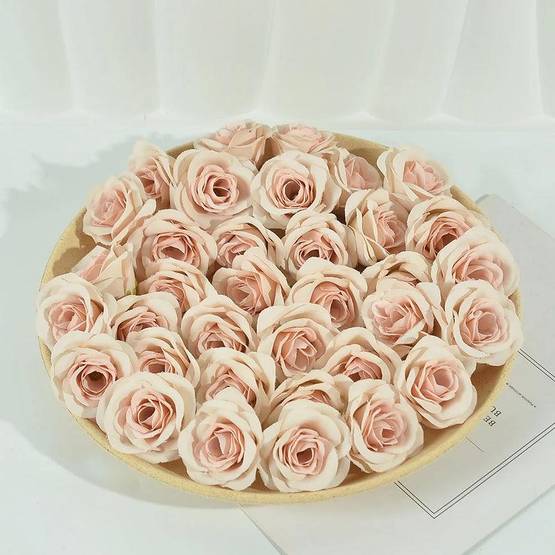 10/30Pcs Mini Rose Artificial Flower Heads Home Wedding Christmas Decoration DIY