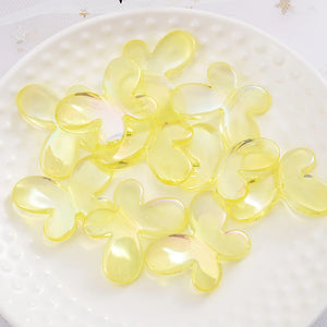 10-30Pcs Butterfly Acrylic Beads 21x30mm Spacer Loose Beads For Jewelry DIY