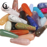 10*30mm 13pcs Water Drop Beads Natural Stone Assorted Gems