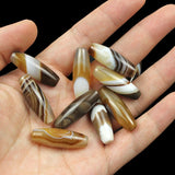 Natural Brown Agates Oval Shape Beads Stones Bracelet Accessory