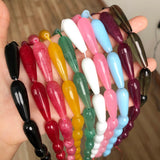 Water Drop Angelite Jades Stone Beads 10*30mm