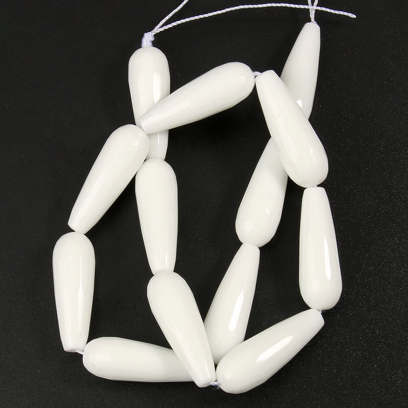 Water Drop Angelite Jades Stone Beads 10*30mm