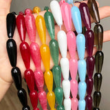 Water Drop Angelite Jades Stone Beads 10*30mm