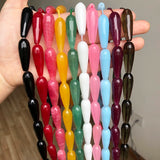 Water Drop Angelite Jades Stone Beads 10*30mm