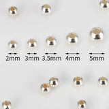 925 Sterling Silver Round Beads Spacer for Jewelry Making