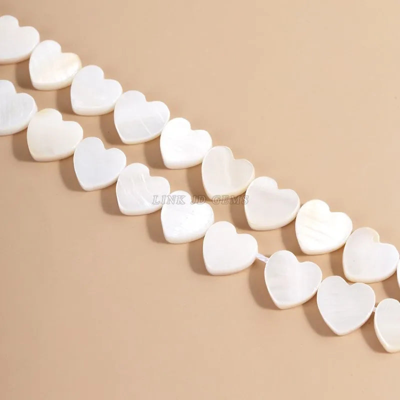 3mm Shell Beads Mother Of Pearl Heart Shape Spacer For Jewelry Making