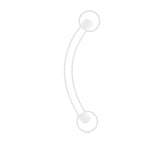 10-40PCS Clear Bioflex Acrylic Curved Barbell Retainer 14G